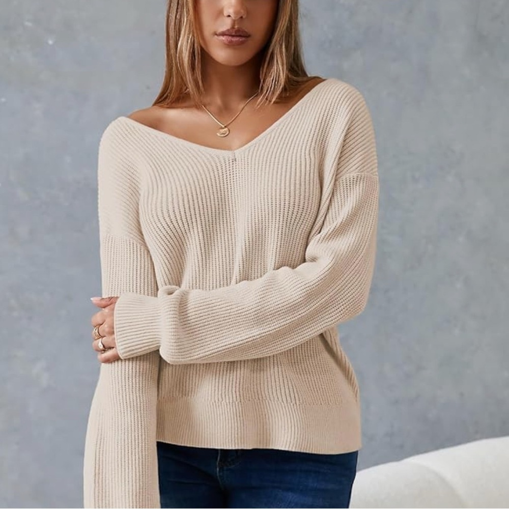 Women's Taupe/Grey resort Sweater - Picture 2 of 4